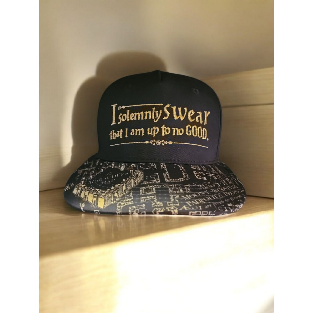 Harry Potter Black Adjustable I Solemnly Swear That I Am Up To No Good Hat Cap